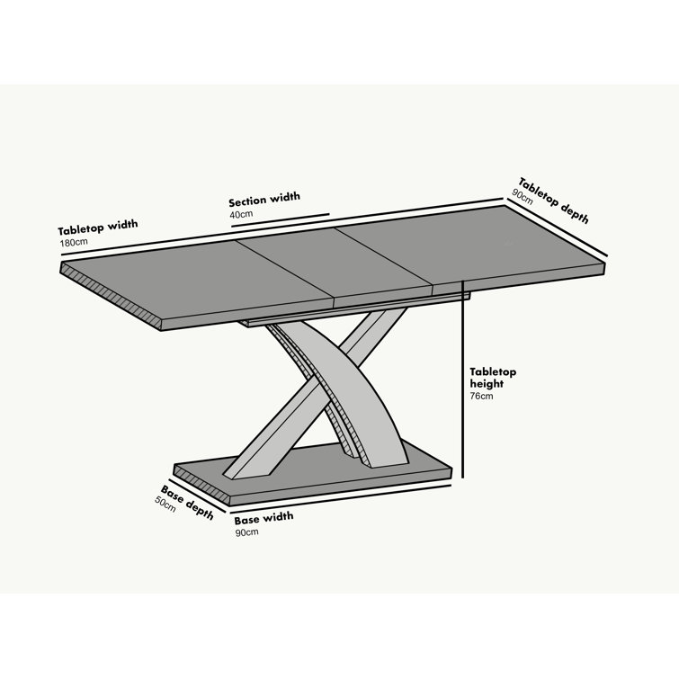Valles extendable dining table discount